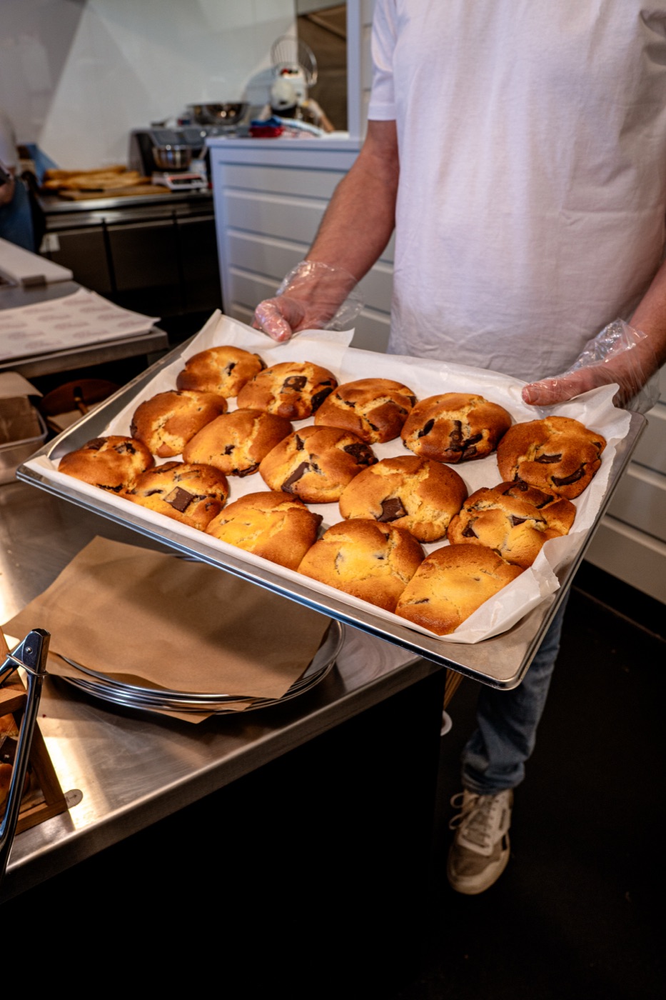humphrey's counter — fresh muffins out of the kitchen